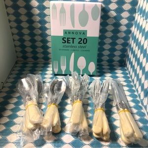 Annova Flatware 20 Pieces Set/Stainless Steel Silverware/Cutlery Set